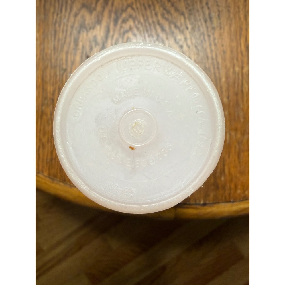 Vintage Tupperware Frosted White Translucent Tumbler Cup 117-25 Made in USA - Picture 4 of 4
